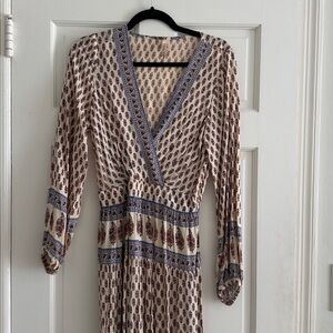 Bohemian Long Sleeve Maxi Dress